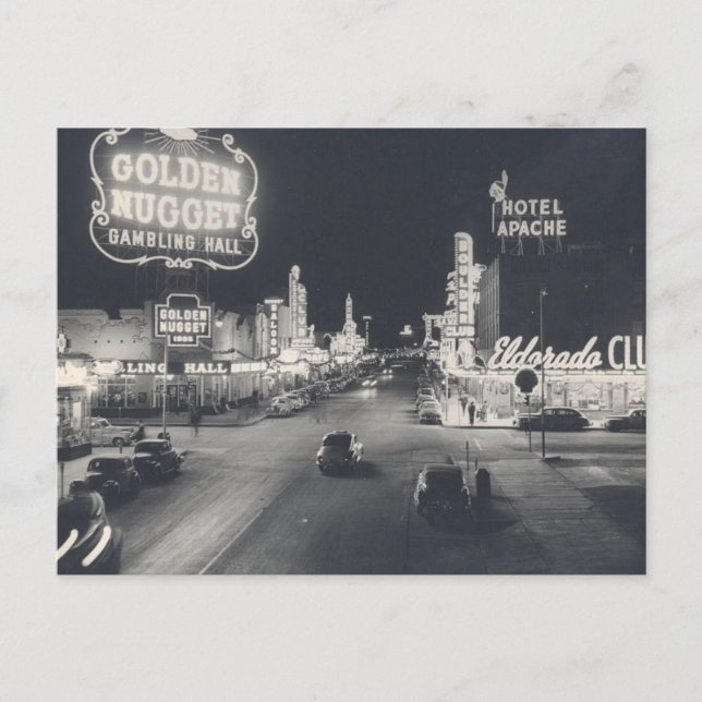 Vintages Stadtzentrum Las Vegas Postkarte (Vorderseite)