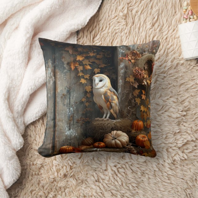 Vintages Stallhuhn und Stallholz Herbst Kissen (Decke)