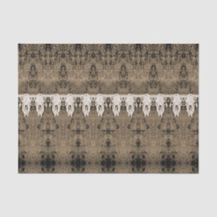Vintages Stammmuster Sepia Bull Cow Skull Seidenpapier