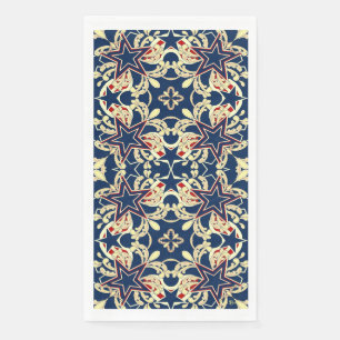 Vintages Star-Spangled Americana Design Serviette