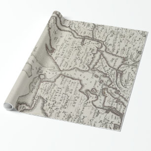 Vintages Staten Island u. NYC Hafen-Karte (1733) Geschenkpapier