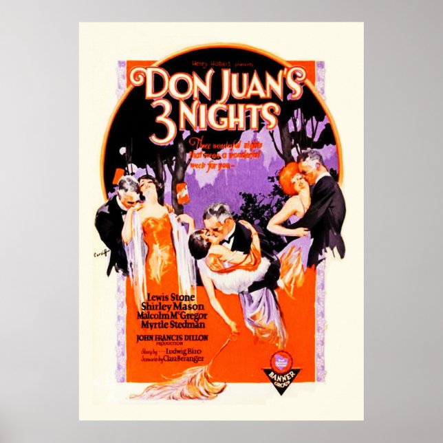Vintages Stille Filmplakat Poster (Vorne)