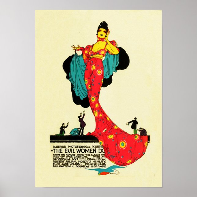 Vintages Stille Filmplakat Poster (Vorne)