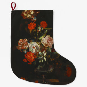 Vintages Stillleben mit Blume Großer Weihnachtsstrumpf