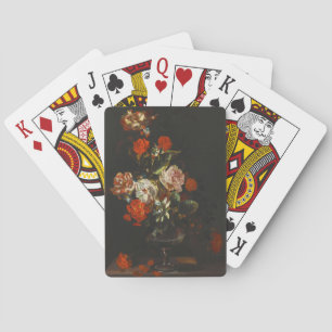 Vintages Stillleben mit Blume Spielkarten