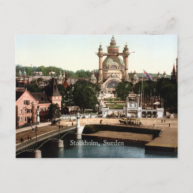 Vintages Stockholm, Schweden City Foto, Postkarte (Vorderseite)