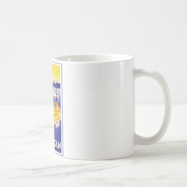 Vintages Stockholm Schweden Kaffeetasse (Rechts)