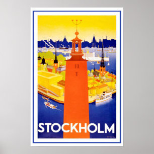 Vintages Stockholm Schweden Poster