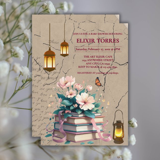 Vintages Storybook Floral Baby Dusche Einladung (Von Creator hochgeladen)
