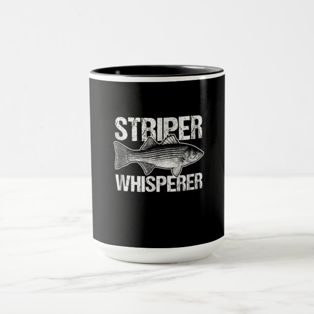 Vintages Striper Whisperfischen Lover Geschenk Tasse (Zentrum)