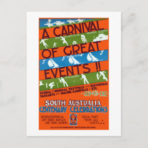 Vintages Südaustralienfest Postkarte