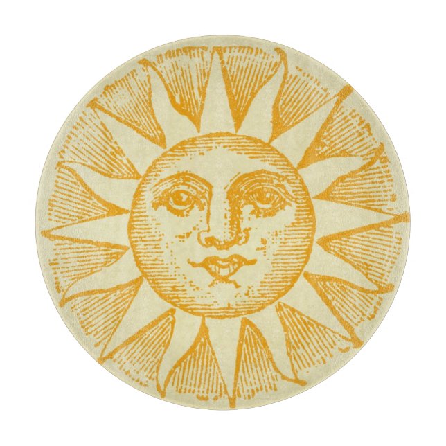 Vintages Sun-Glasschneiden-Brett Schneidebrett (Vorderseite)