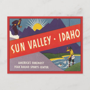 Vintages Sun Valley Idaho Postkarte