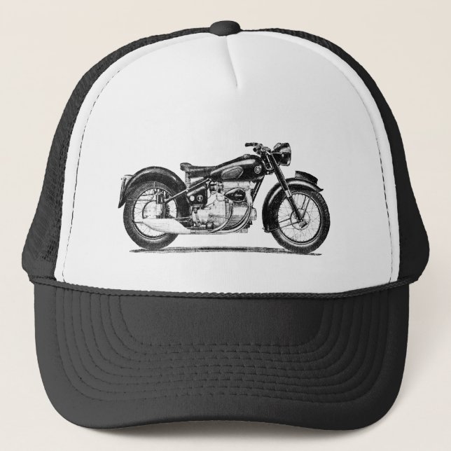 Vintages Sunbeammotorrad-Shirt Truckerkappe (Vorderseite)