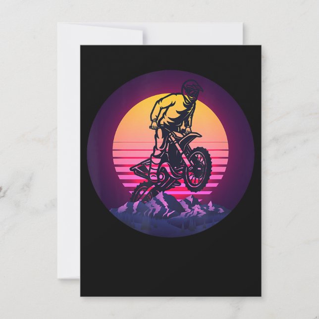 Vintages Sundown Motorradgeschenk für Biker (Vorderseite)