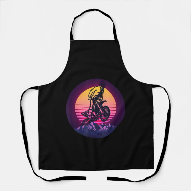 Vintages Sundown Motorradgeschenk für Biker Schürze (Vorderseite)
