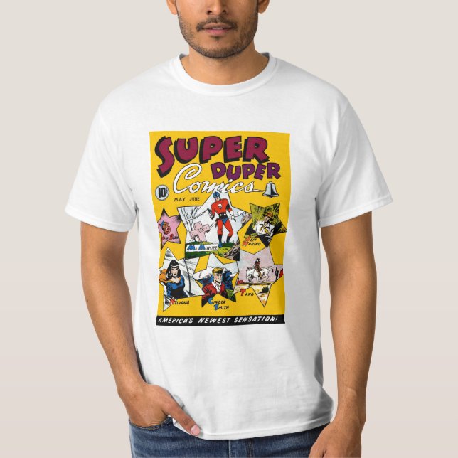 Vintages Super Hero Comic T-Shirt (Vorderseite)