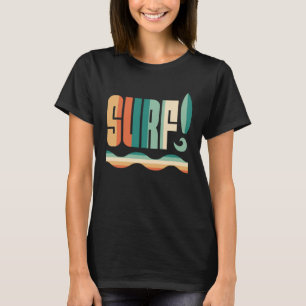 Vintages Surfbrett-Surfen T-Shirt