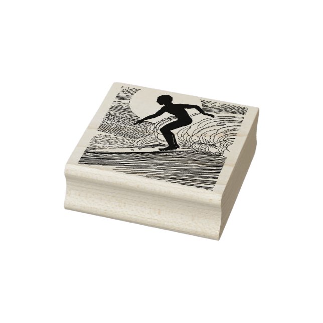 Vintages Surfen Gummistempel (Stempel)