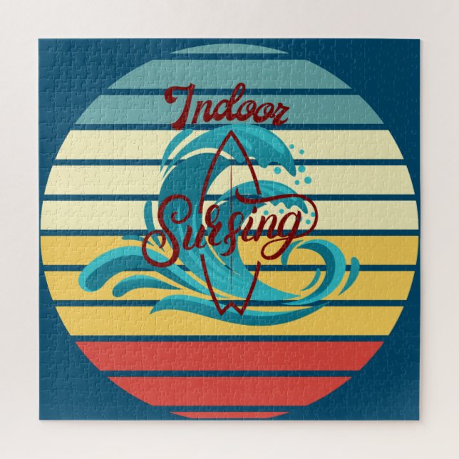 Vintages Surfen im Innenbereich (Vertikal)
