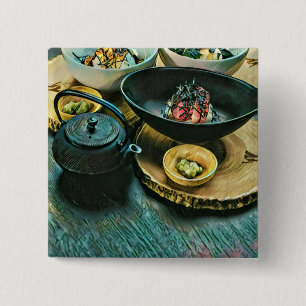 Vintages Sushi-Geschenk Button