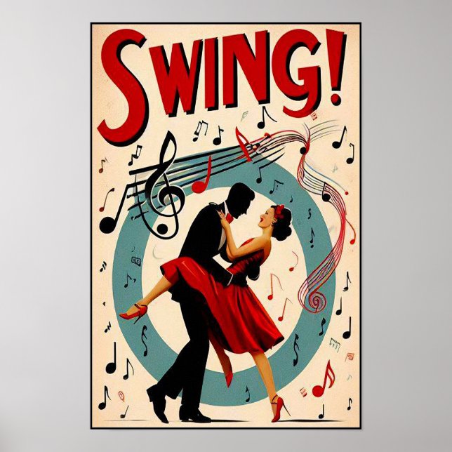 Vintages Swing Dance Night Poster (Vorne)