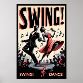 Vintages Swing Dance Night Poster
