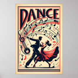 Vintages Swing Dance Night Poster