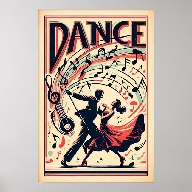 Vintages Swing Dance Night Poster (Vorne)