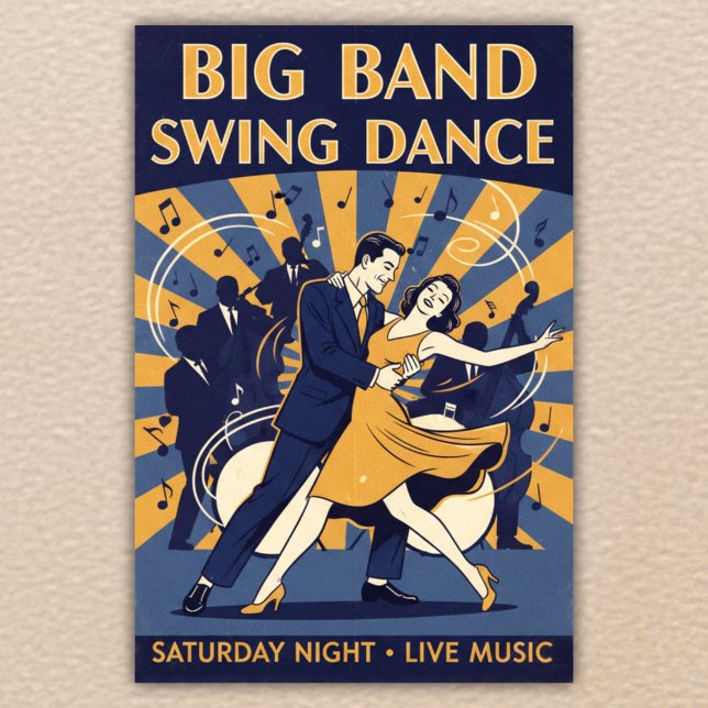 Vintages Swing Dance Poster der 40er Jahre (Von Creator hochgeladen)