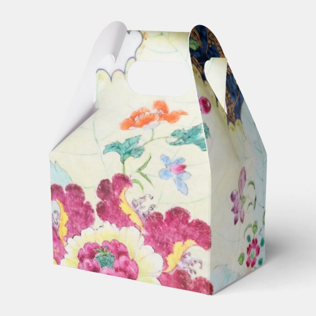 Vintages Tabakleder-Blumenmuster Geschenkschachtel (Vorderseite)