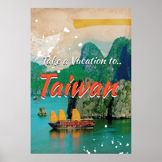 Vintages Taiwan Reiseplakat Poster (Vorne)