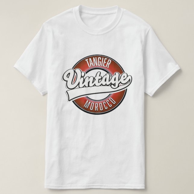 Vintages Tangier-Marokko-Logo T-Shirt (Design vorne)
