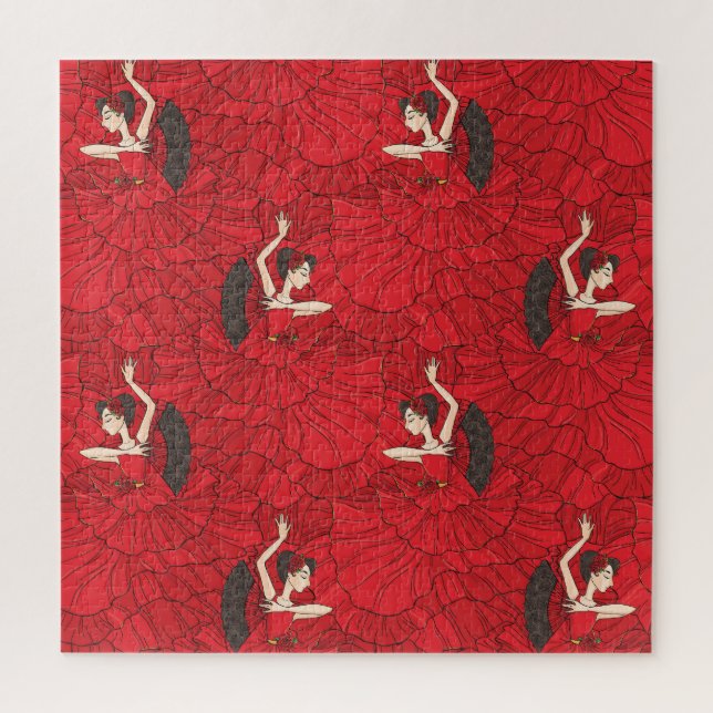 Vintages Tango Flamenco-Tanzmuster (Vertikal)