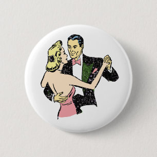 Vintages Tanzpaar Button