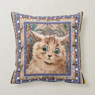 Vintages Tapeten-Katzen-Kissen Louis Wain Kissen