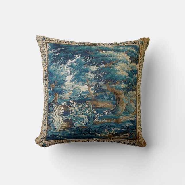 Vintages Tapisserie-Kissen Kissen (Vorderseite)