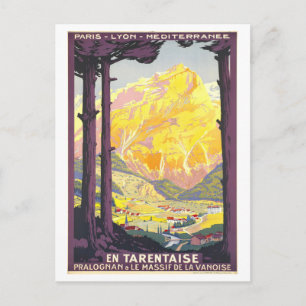 Vintages Tarentaise Reiseplakat Postkarte