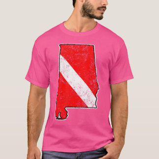 Vintages Tauchen Alabama Scuba Tauchkarte T-Shirt