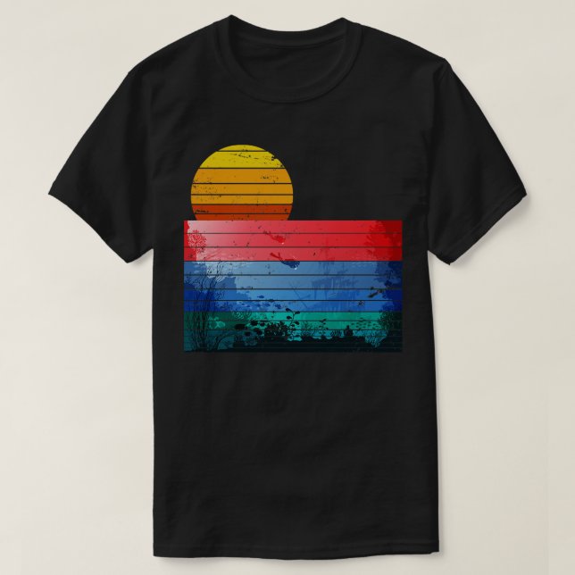 Vintages Tauchen T-Shirt (Design vorne)