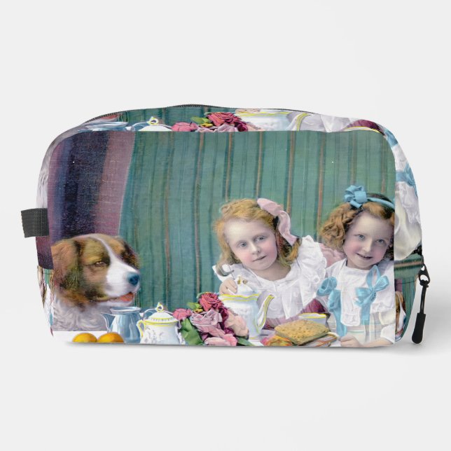 Vintages Tee-Party Waschbeutel (Vorderseite)