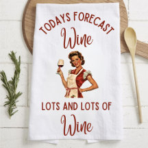 Vintages Teetuch, Funny Retro Tee Handtücher, Funn