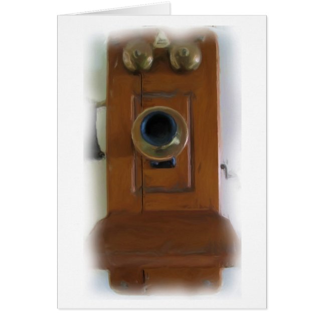 Vintages Telefon "Ring Ring"! Karte (Vorne)