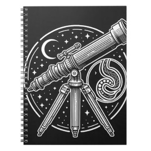 Vintages Telescope Art Notizblock