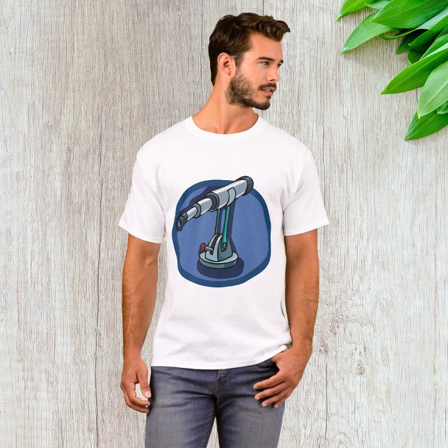 Vintages Teleskop Astronomie-Enthusiast Stargazing T-Shirt (Von Creator hochgeladen)