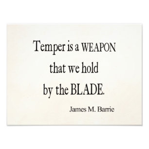 Vintages Temperament-Waffen-Blatt-Zitat James Fotodruck
