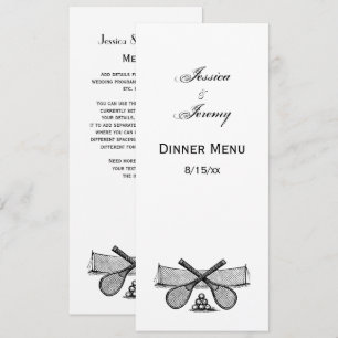 Vintages Tennisnetz, überquerte Racquets, Bälle Einladung