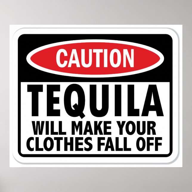Vintages Tequila-Warnzeichen Poster (Vorne)