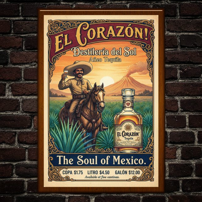 Vintages Tequila-Werbeplakat Poster (Von Creator hochgeladen)