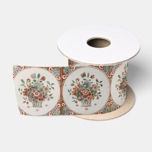 Vintages Terracotta Tiles-Muster Satinband